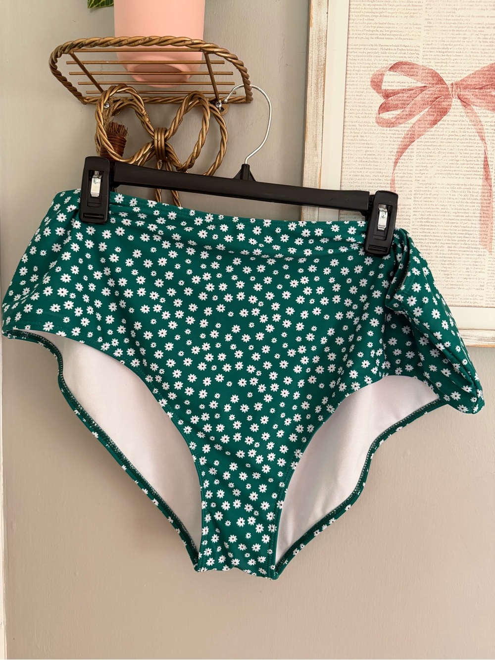 Shein Green Floral Swim Bottoms New 4X